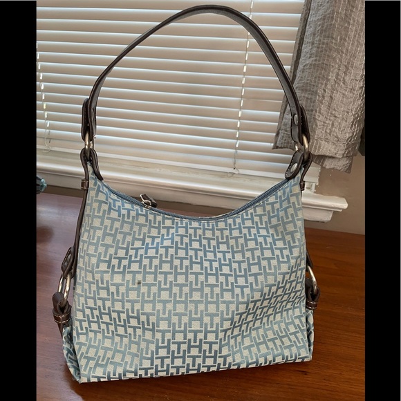 🥰Tommy Hilfiger blue and brown bag - Picture 10 of 11